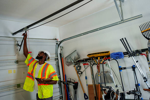 Professional Garage Door Panel Replacement technician working in Orange Cove, CA